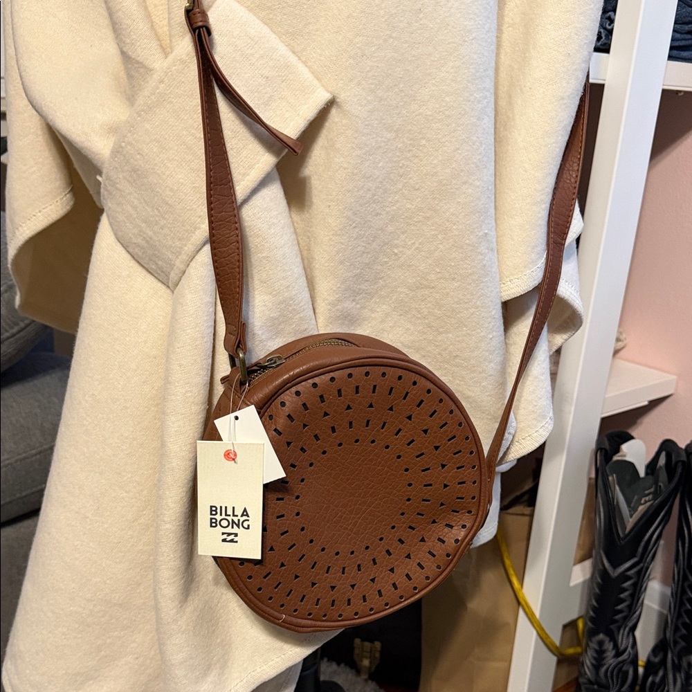 Billabong Tan Crossbody Bag with Cutout Design
